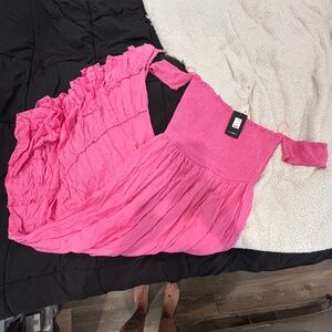 NWT- Fashion Nova- Off Shoulder, floor-length summer dress